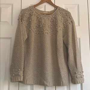 Cashmere sweater, XL, cream + gold
